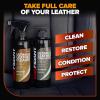 imageCarfidant Leather Cleaner ampamp Conditioner Kit  Car Seat Couch Sofa Shoes Bags Furniture  Restores ampamp Protects  Includes Cleaning Pad ampamp Microfiber Towel  pH Balanced Leather CareLeather Cleaner  Conditiner