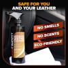 imageCarfidant Leather Cleaner ampamp Conditioner Kit  Car Seat Couch Sofa Shoes Bags Furniture  Restores ampamp Protects  Includes Cleaning Pad ampamp Microfiber Towel  pH Balanced Leather CareLeather Cleaner
