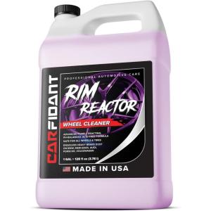 imageCarfidant Rim Reactor Wheel Cleaner Spray  Removes Brake Dust ampamp Grime  Thick Gel Dilutable  pH Neutral NonAcidic  Safe for Chrome Black Painted ampamp Alloy Wheels  16 fl oz128 Fl Oz Pack of 1