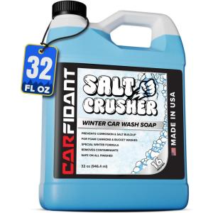 imageCarfidant Salt Crusher  Car Wash Soap for Salt and Grime Removal  Thick Snow Foam Formula  Prevents Corrosion Gently Cleanse and Eliminate Dirt  Shampoo Works with Foaming Cannon ampamp Bucket  128oz32 Fl Oz Pack of 1