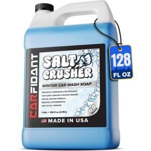 imageCarfidant Salt Crusher  Car Wash Soap for Salt and Grime Removal  Thick Snow Foam Formula  Prevents Corrosion Gently Cleanse and Eliminate Dirt  Shampoo Works with Foaming Cannon ampamp Bucket  128oz128 Fl Oz Pack of 1