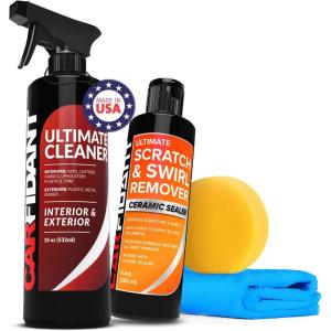 imageCarfidant Scratch ampamp Swirl Remover Kit with Towel and Ultimate Cleaner