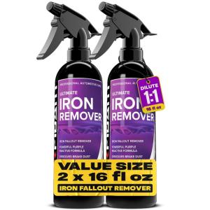 imageIron Remover Car Detailing  Iron Decon Spray Pulls Out Brake Dust Rust ampamp Fallout  Contaminant Removal for Car Paint ampamp Wheels pH Neutral Formula  16 fl oz16 fl oz 2 Pack