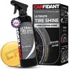imageCarfidant Tire Shine Spray  Black Satin Finish  Premium Car Tire Dressing  Long Lasting  No Sling No Grease Formula with UV Protection  18 fl Oz with Applicator PadTire Shine  18 fl oz
