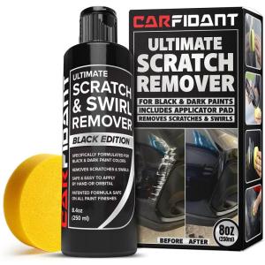imageCarfidant Black Scratch and Swirl Remover  Car Paint Scratch Repair ampamp Polishing Compound Kit with Buffer Pad  Restores Gloss ampamp Removes Swirls Oxidation ampamp Light Scratches  84 fl ozBlack Scratch with pad